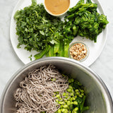 Soba noodles, miso, cashews DF, VEGAN