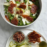 Rocket, green pear,  prosciutto GF