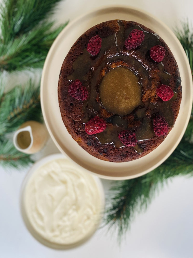 Sticky date pudding, caramel sauce, cream